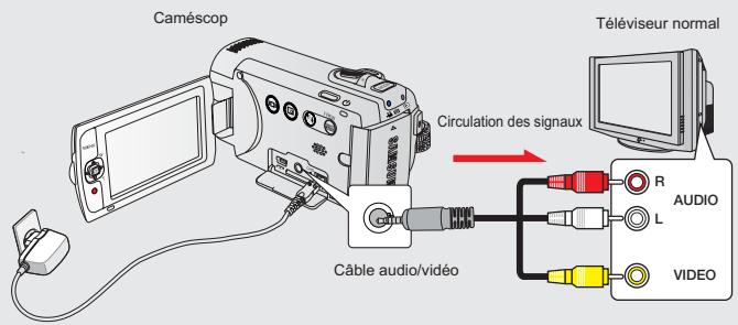 SAMSUNG SMX-F40SP - BRANCHEMENT À UN TÉLEVISEUR NORMAL (16:9/4:3) - 1