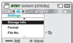 SAMSUNG SMX-F40SP - Storage Info (Info mémoire) - 1