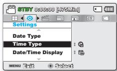 SAMSUNG SMX-F40SP - Time Type (Type d'heure) - 1