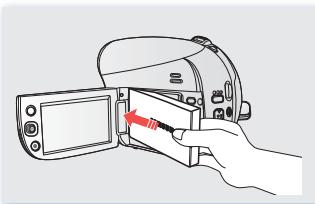 SAMSUNG VP-DX205 - Retrait du bloc-piles ducaméscopeDVD - 3