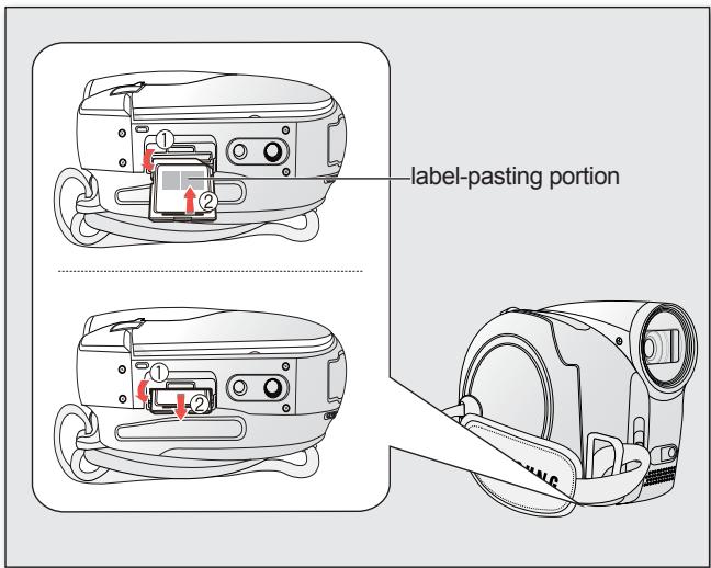 SAMSUNG VP-DX205 - Ejection de la carte mémoire - 1