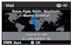SAMSUNG VP-DX205 - Réglage de l'horloge sur l'heure locale (« Visit » (Visite)) - 3