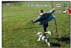 SAMSUNG VP-DX205 - Affichage du niveau de charge du bloc-piles - 1