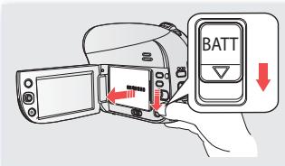SAMSUNG VP-DX205 - Retrait du bloc-piles ducaméscopeDVD - 5