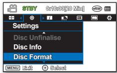 SAMSUNG VP-DX205 - FORMATAGE D'UN DISQUE - 4