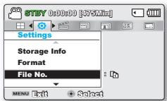SAMSUNG SMX-F500 - FILE NO. (N° fichier) - 1