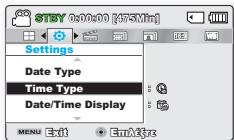 SAMSUNG SMX-F500 - TIME TYPE (Type d'heure) - 1