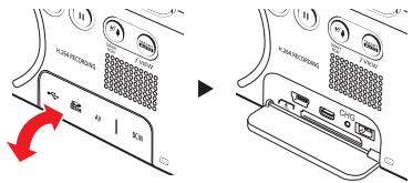 SAMSUNG SMX-F500 - Utilisation du cable USB - 1