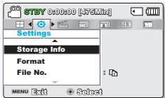 SAMSUNG SMX-F500 - STORAGE INFO (Info mémoire) - 1