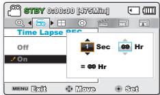 SAMSUNG SMX-F500 - TIME LAPSE REC (Enreg par intervalle) - 3