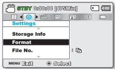SAMSUNG SMX-F500 - FORMAT (Formatage) - 2