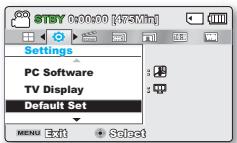 SAMSUNG SMX-F500 - DEFAULT SET (Réglage par défaut) - 1