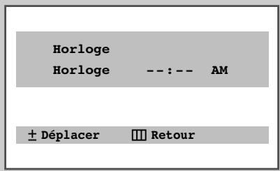 Horloge Horloge --:-- AM ± Déplacer [RETOUR]