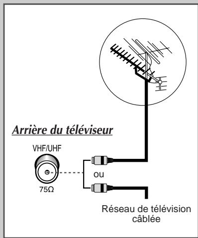 SAMSUNG CS-29M6 - Branchement à un réseau de télévision câlée ou hertzienne - 1