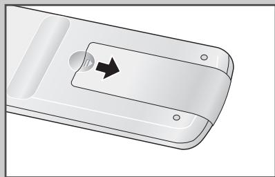 SAMSUNG CS-29M6 - Insertion des piles dans la télécommande - 2