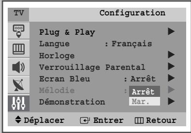SAMSUNG CS-29M6 - Réglage du mode mélodie - 3