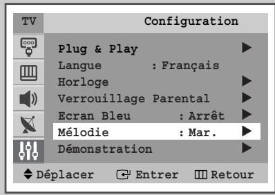 SAMSUNG CS-29M6 - Réglage du mode mélodie - 2
