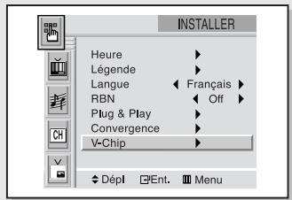 SAMSUNG HCL473W - Comment configurer les restrictions avec les "recommendations TV - 1