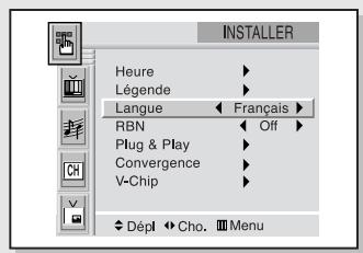 SAMSUNG HCL473W - Sélectionner un menu langue - 1