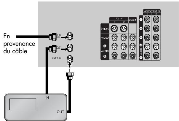 SAMSUNG HL-R5064W - Branchement d'un convertisseur de câblodistribution - 1
