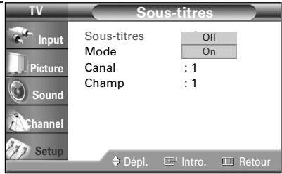 SAMSUNG HL-R5064W - Affichage des sous-titres - 3