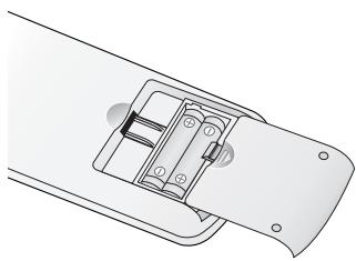 SAMSUNG HL-R5064W - Insertion des piles dans la télécommande - 2