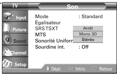 SAMSUNG HL-R5064W - Configuration de la fonction SRS TSXT - 4