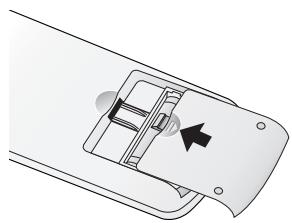 SAMSUNG HL-R5064W - Insertion des piles dans la télécommande - 3