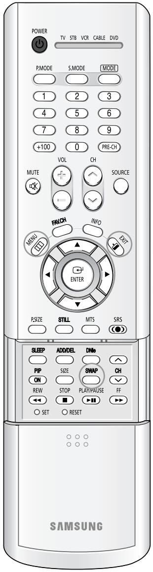 SAMSUNG HL-R5064W - Permutation de l'image principale et de l'image secondaire - 1