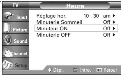 SAMSUNG HL-R5064W - Réglage de la minuterie de marche/arrêt - 2