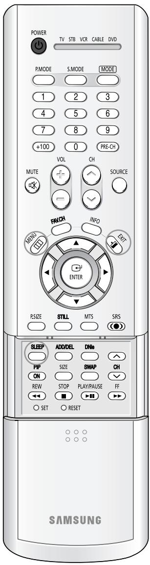 SAMSUNG HL-R5064W - Réglage de la fonction de mise en veille - 1