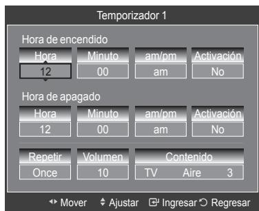SAMSUNG HL-T7288W - Activación y desactivación del temporizador - 2
