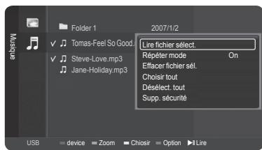 SAMSUNG HL-T7288W - Icône d'information de la fonction Musique (affichée dans le coin supérieur gauche de l'écran). - 3
