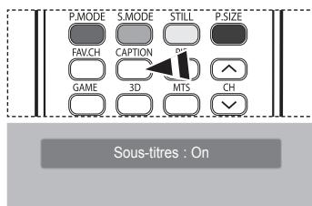SAMSUNG HL-T7288W - Affichage des sous-titres codés (messages à l'écran) - numériques - 6