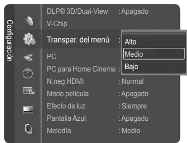 SAMSUNG HL-T7288W - Nivel de transparencia de los manos - 2