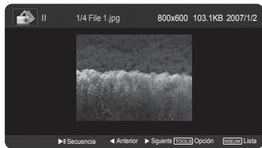 SAMSUNG HL-T7288W - Uso de la lista de Foto en JPEG - 3