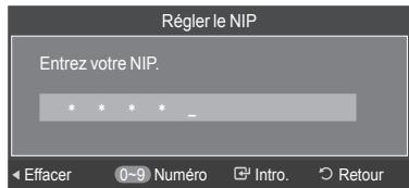 SAMSUNG HL-T7288W - Configuration du NIP - 2