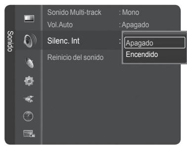 SAMSUNG HL-T7288W - Selección del silencio interno - 2