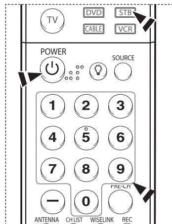 SAMSUNG HL-T7288W - Configuración del mando a distancia para utiliser con el decodificador - 2