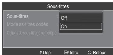 SAMSUNG HL-T7288W - Affichage des sous-titres codés (messages à l'écran) - numériques - 2