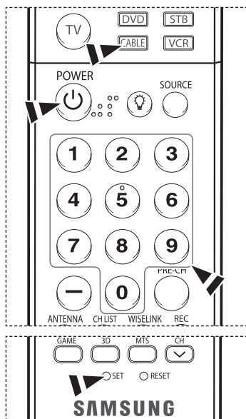 SAMSUNG HL-T7288W - Configuración del mando a distancia para controlar el decodificador de cable - 1