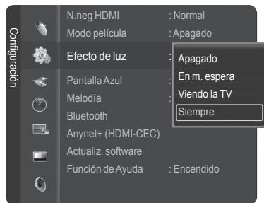 SAMSUNG HL-T7288W - Configuración del LED azul - 2