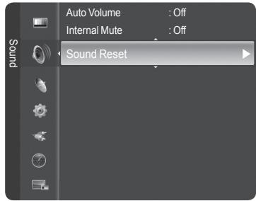 SAMSUNG HL-T7288W - Resetting the Sound Settings - 1