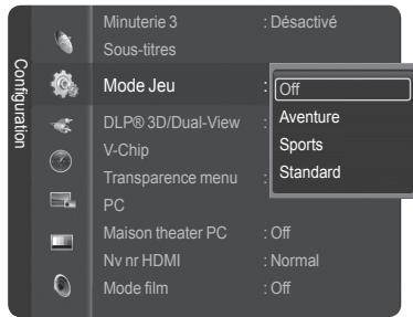 SAMSUNG HL-T7288W - Utilisation du mode Jeu - 2