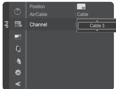 SAMSUNG HL-T7288W - Changing the PIP Channel - 1