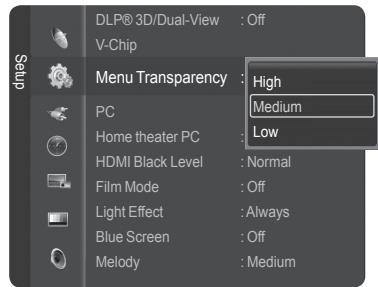 SAMSUNG HL-T7288W - Menu Transparency Level - 2