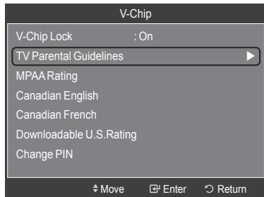 SAMSUNG HL-T7288W - How to Set up Restrictions Using "TV Parental Guidelines" - 3
