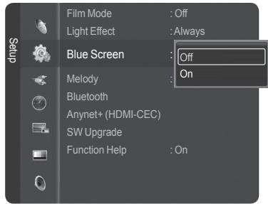SAMSUNG HL-T7288W - Setting the Blue Screen Mode - 2