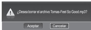 SAMSUNG HL-T7288W - Eliminación de variedos ARCHIVOS de música - 3