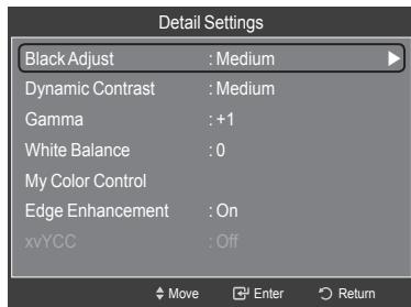 SAMSUNG HL-T7288W - Making Detailed Settings on the Picture - 2